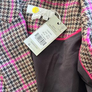 Fitted Tailored Blazer in plaid